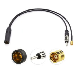 Car Radio DAB Splitter DAB Aerial SMB DIN Plug to ISO Socket Cable FM/AM Car Ant