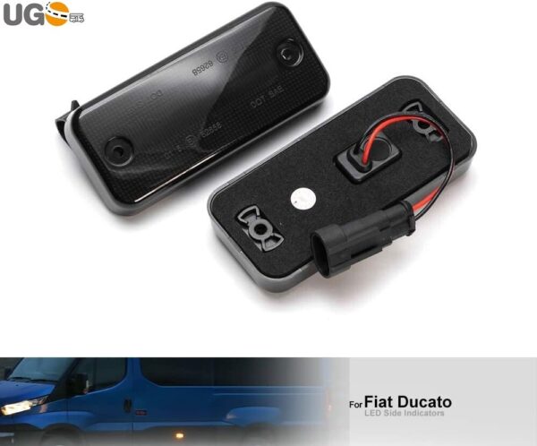 LED Side Marker lights For Fiat Ducato Citroen Relay Peugeot Boxer x 6  black - Image 6