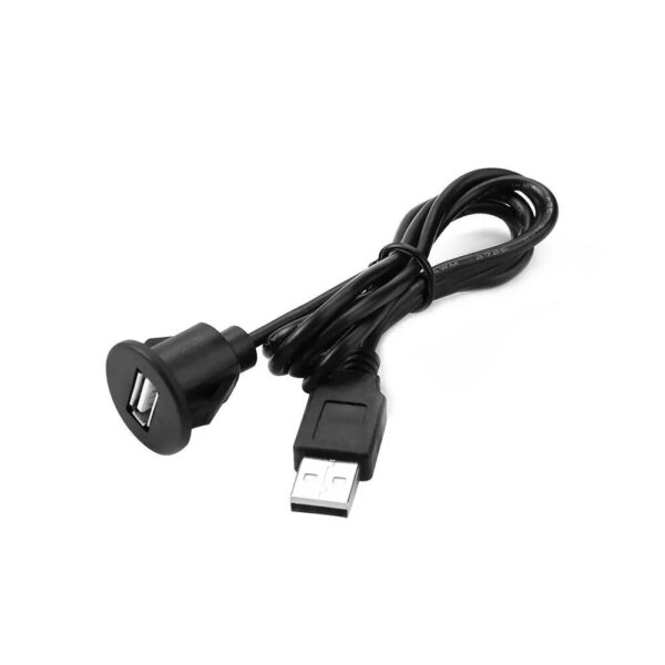1m Dash Mount USB 2.0 Socket Extension Panel Cable for Campervan or Motorhome - Image 2