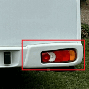 Elddis Compass Motorhome Right Hand Offside White Rear Bumper Corner