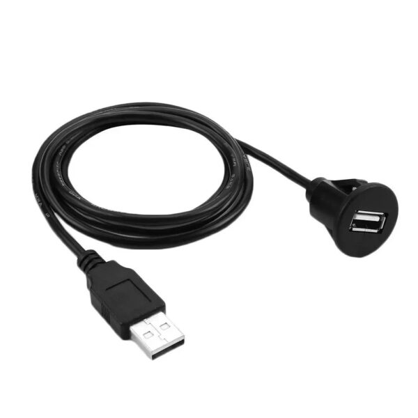 1m Dash Mount USB 2.0 Socket Extension Panel Cable for Campervan or Motorhome - Image 5