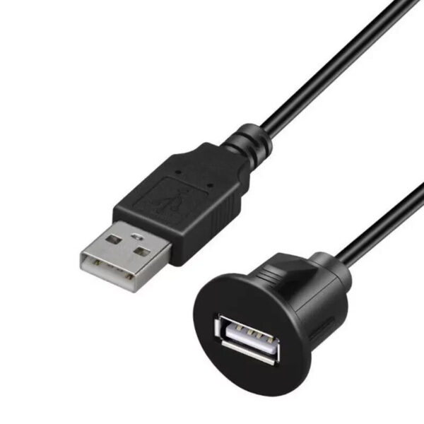 1m Dash Mount USB 2.0 Socket Extension Panel Cable for Campervan or Motorhome - Image 6