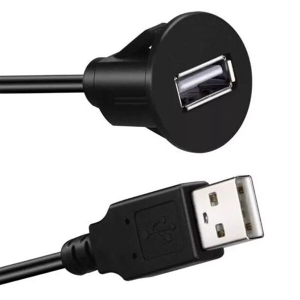 1m Dash Mount USB 2.0 Socket Extension Panel Cable for Campervan or Motorhome - Image 8
