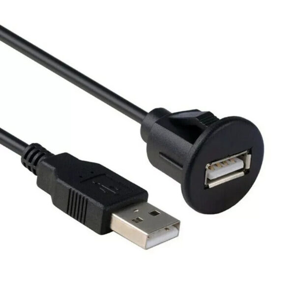 1m Dash Mount USB 2.0 Socket Extension Panel Cable for Campervan or Motorhome - Image 9