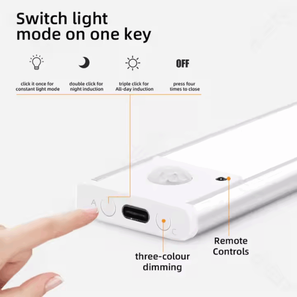 Motorhome Campervan Caravan 40cm Rechargeable Wireless Motion Sensor LED Light