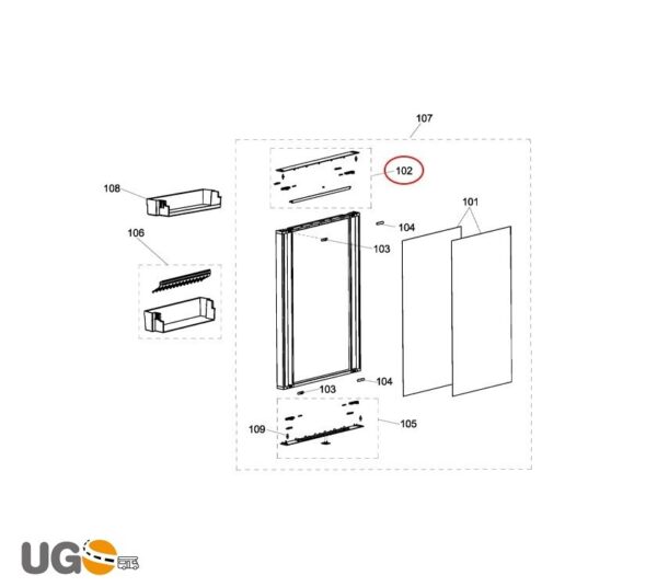 Locking strip on top of Dometic RMS10, RM10 and RCD10 refrigerator - Image 2