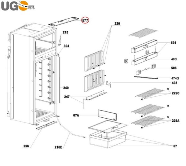 Hinge strip kit - Dometic spare part no. 289078695 - for RMD(T) 10.5 (T/S/XT/XS) - Image 4