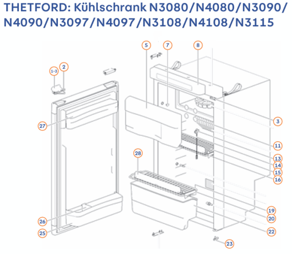 Thetford N3112 Fridge Vegetable Bin / Salad Box - 69083408 Caravan  Motorhome - Image 3