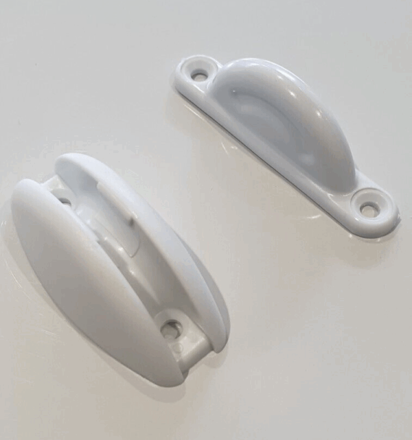 Caravan / Motorhome - FAWO Plopp Door Retainer Snow White 01513T05099 and Spacer - Image 2