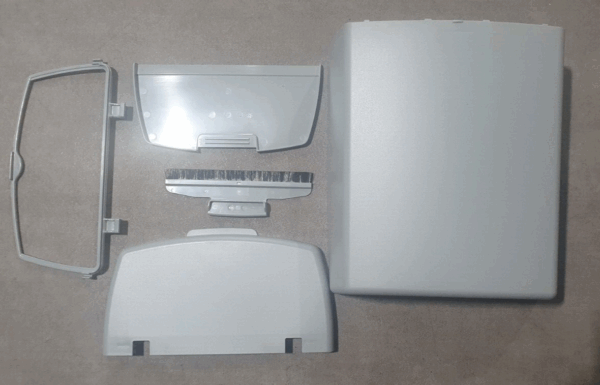 HARTAL CARAVAN MOTORHOME HAB DOOR 5 PIECE WASTE BIN NEW SHAPE TRAFFIC GREY