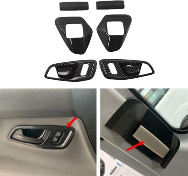 Transit Custom crew cab  Tourneo 2016-20 Carbon effect Inner Door Handle Cover
