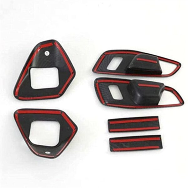 Transit Custom crew cab  Tourneo 2016-20 Carbon effect Inner Door Handle Cover - Image 3