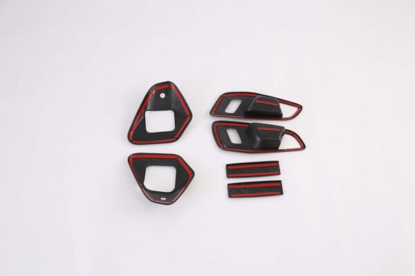 Transit Custom crew cab  Tourneo 2016-20 Carbon effect Inner Door Handle Cover - Image 4