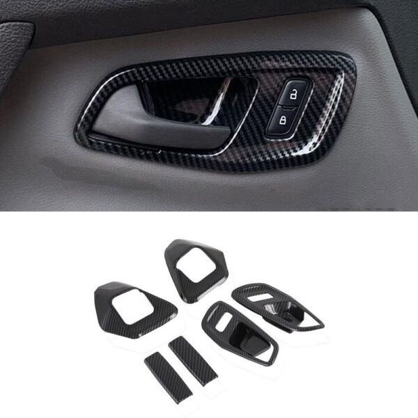 Transit Custom crew cab  Tourneo 2016-20 Carbon effect Inner Door Handle Cover - Image 9