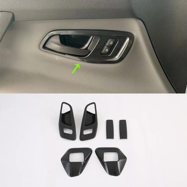 Transit Custom crew cab  Tourneo 2016-20 Carbon effect Inner Door Handle Cover - Image 10