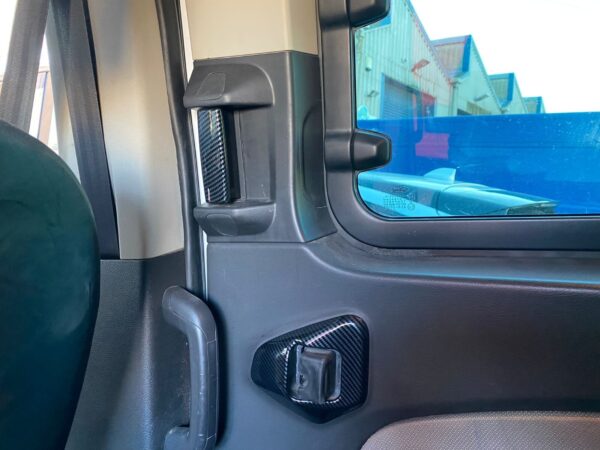 Transit Custom crew cab  Tourneo 2016-20 Carbon effect Inner Door Handle Cover - Image 18