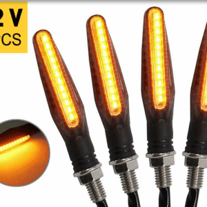 4x 12V LED MOTORCYCLE MOTORBIKE LED DYNAMIC INDICATORS UNIVERSAL FITTING