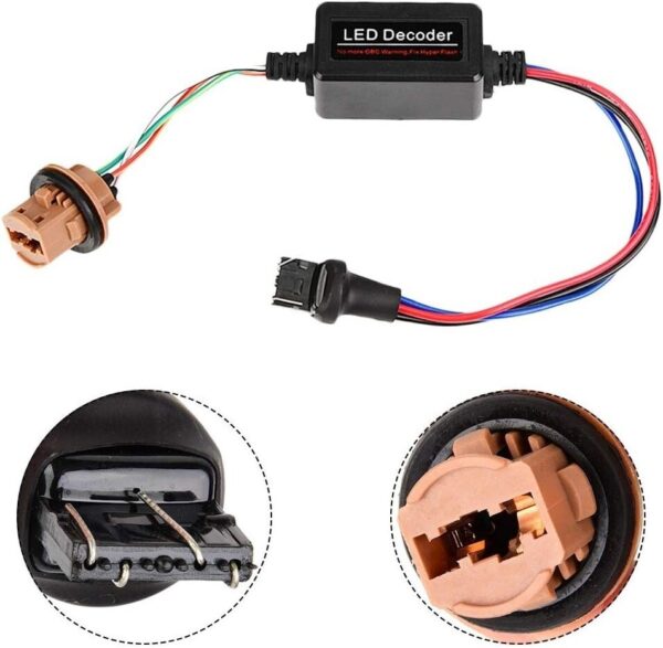 T20 7443 LED Light Error Decoder Load Resistor Error cancel x 2 brake lightDRL