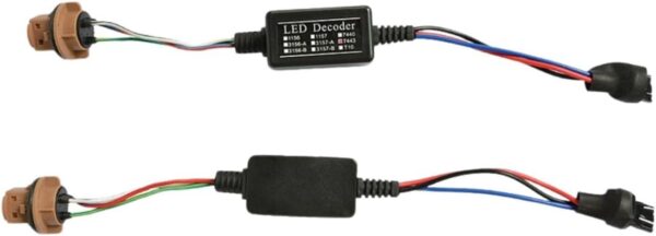 T20 7443 LED Light Error Decoder Load Resistor Error cancel x 2 brake lightDRL - Image 4