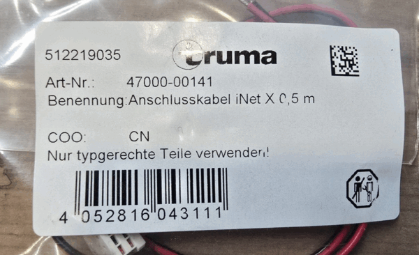 TRUMA iNET X PANEL 12V LEAD 0.5M 47000-00141