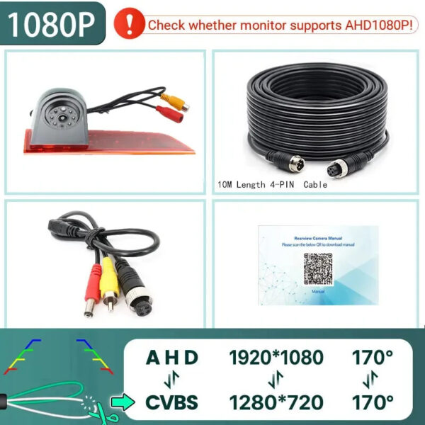 Brake Light Rear Camera for For Ford Transit Custom - Image 2
