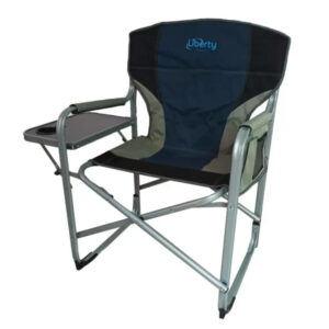 Liberty Leisure Folding Strong & Sturdy Camping Directors Chair in Blue