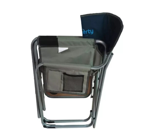 Liberty Leisure Folding Strong & Sturdy Camping Directors Chair in Blue - Image 4