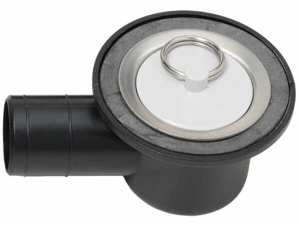 Caravan / Motorhome Reich Angled Drain Waste Outlet with 33mm Plug