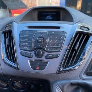Carbon look Air Vent Trims for FORD TRANSIT CUSTOM, CAMPERVAN, TOURNEO 2016-2020