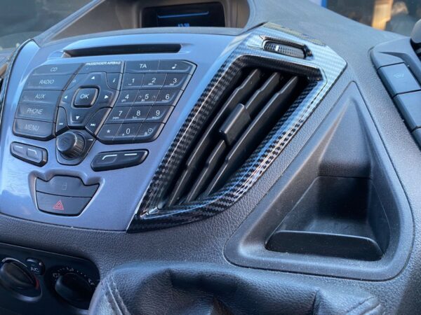 Carbon look Air Vent Trims for FORD TRANSIT CUSTOM, CAMPERVAN, TOURNEO 2016-2020 - Image 3