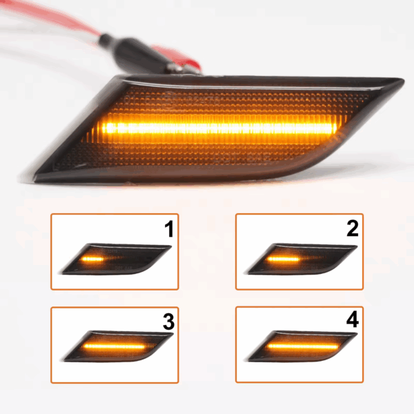 VW Transporter T6.1 Premium Sequential LED Side Repeaters – SMOKED 2020 - on - Image 4