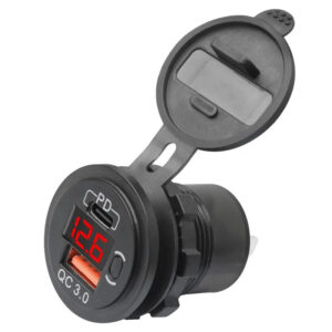 Motorhome 12V-24V Type C PD + Quick Charge USB 3.0 A Dual Port Charging Socket