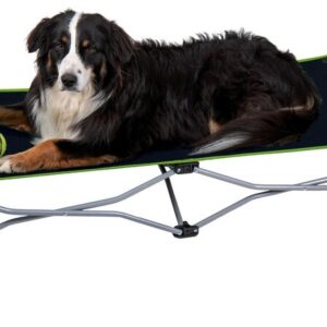 dog bed Foldable camping   / couch. 122x62 cm black-lime treat your furry babies