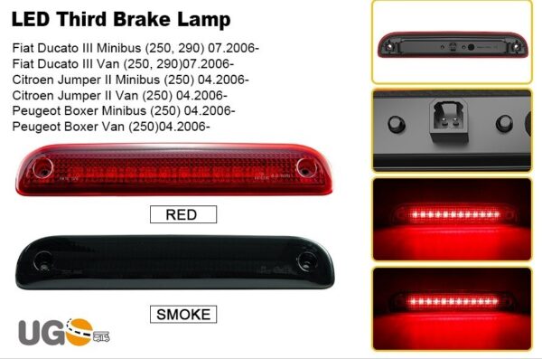 LED brake light for Ducato, Relay, Boxer, Camper 2006 - 2025 Red Dot Style - Image 2