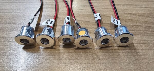 Dimatec Chrome LED 12v Mini Spot Light Recessed Motorhome Camper X6 Warm White - Image 2