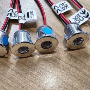 Dimatec Chrome LED 12v Mini Spot Light Recessed Motorhome Camper X6 Blue