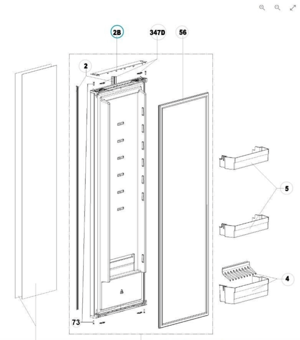 Dometic RMD(T)10.5(X)T  Fridge Door Cover Strip - Image 2
