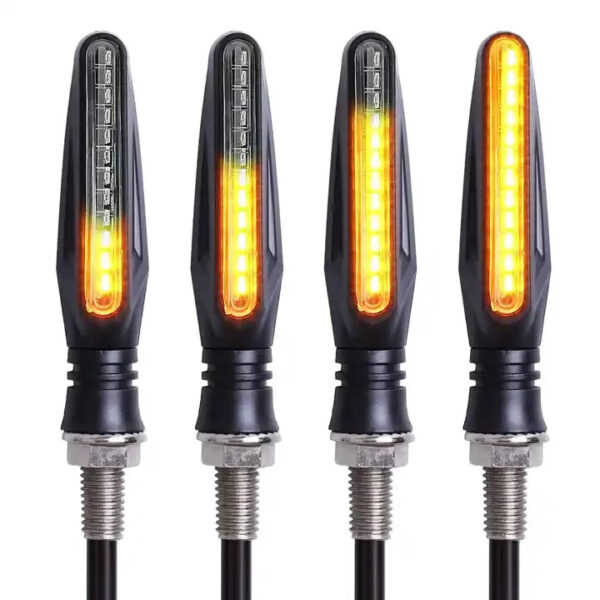 4x 12V LED MOTORCYCLE MOTORBIKE LED DYNAMIC INDICATORS UNIVERSAL FITTING - Image 2