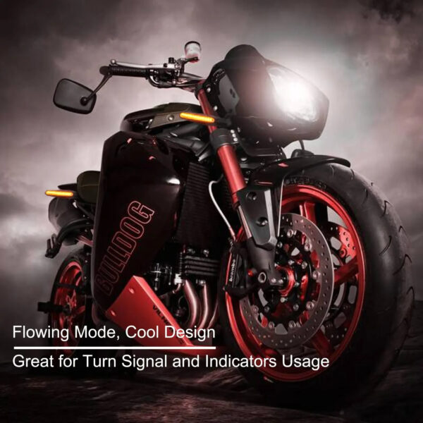 4x 12V LED MOTORCYCLE MOTORBIKE LED DYNAMIC INDICATORS UNIVERSAL FITTING - Image 8