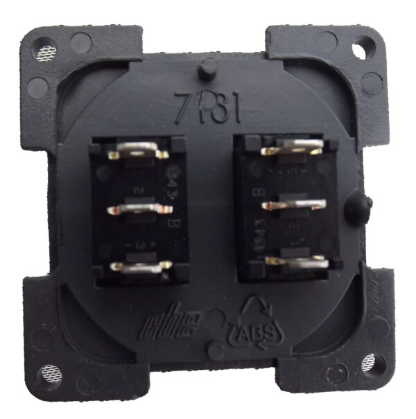 MOTORHOME CARAVAN 12V DOUBLE UNIPOLAR 2 POSITION SWITCH GREY CBE 272082 - Image 2