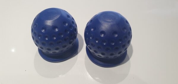 2 x 50mm Tow Ball BLUE Golf Ball Dimple Effect Towball Cover Trailer Caravan