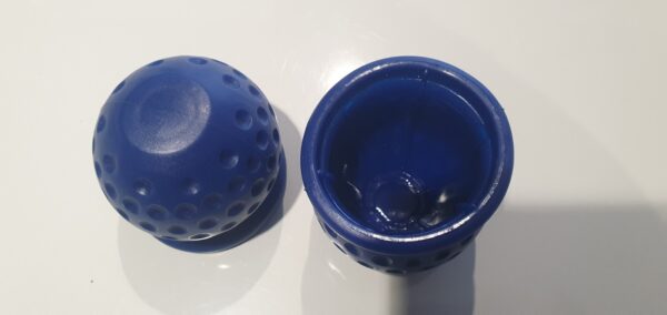 2 x 50mm Tow Ball BLUE Golf Ball Dimple Effect Towball Cover Trailer Caravan - Image 2