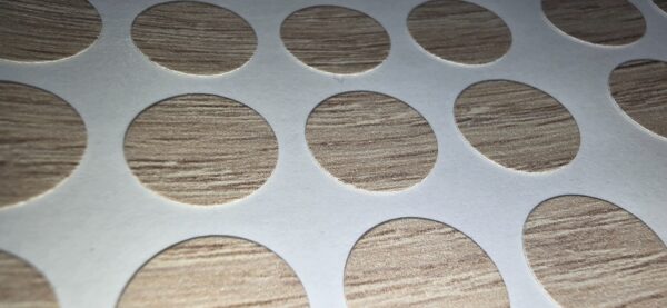 Auto-Trail Paper Dot self adhesive screw hole covers 14mm Salinas Oak X 20 - Image 2