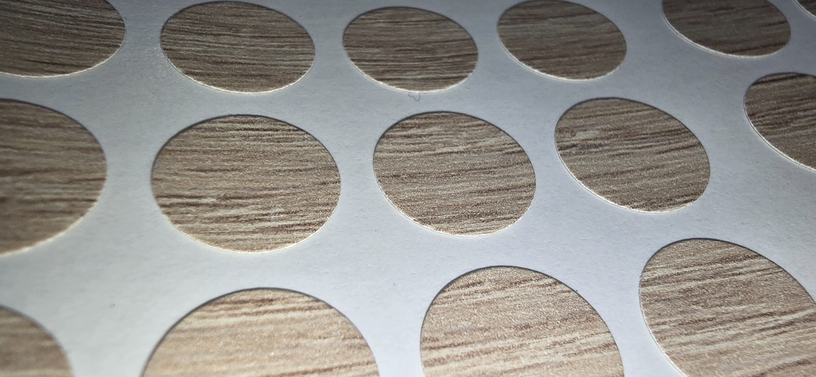 Auto-Trail Paper Dot self adhesive screw hole covers 14mm Salinas Oak X 20 - Image 2