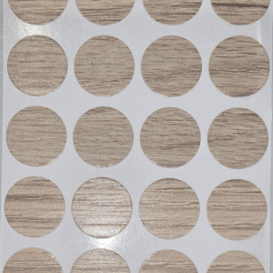 Auto-Trail Paper Dot self adhesive screw hole covers 18mm Salinas Oak X 20