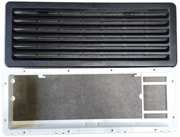 THETFORD FRIDGE COMPLETE SMALL BLACK VENT AND INNER FRAME 62445427
