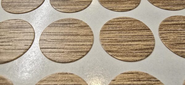 Auto-Trail Paper Dot self adhesive screw hole covers 18mm Moyet Oak X 20 - Image 3
