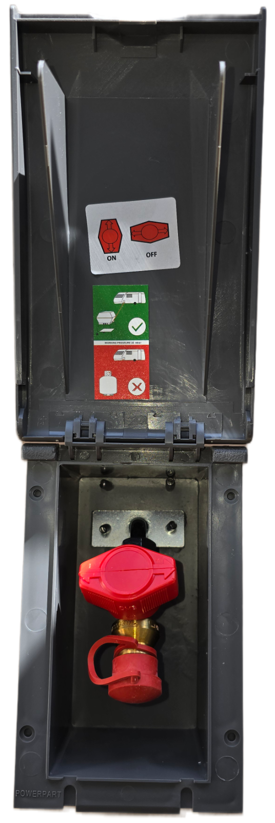 External Grey Gas BBQ Outlet Flush Fitting New TND Model PO682 Caravan Motorhome - Image 2