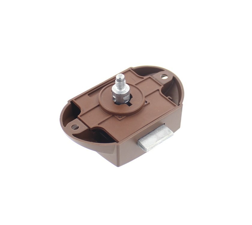 Bailey Motorhome  caravan Large Single Sided Push Lock Brown 45x55mm - Image 3
